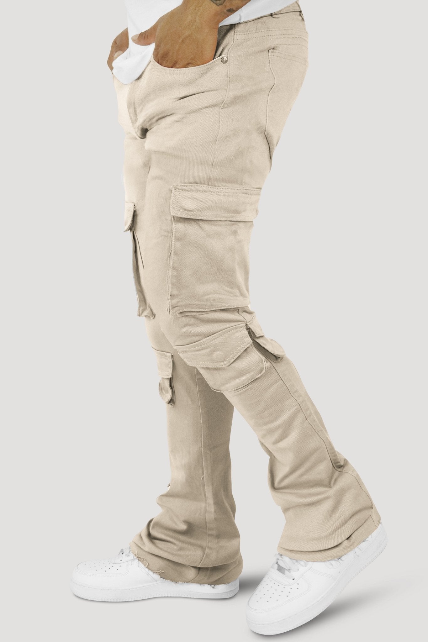 Vortex Cargo Stacked Denim (Grey)