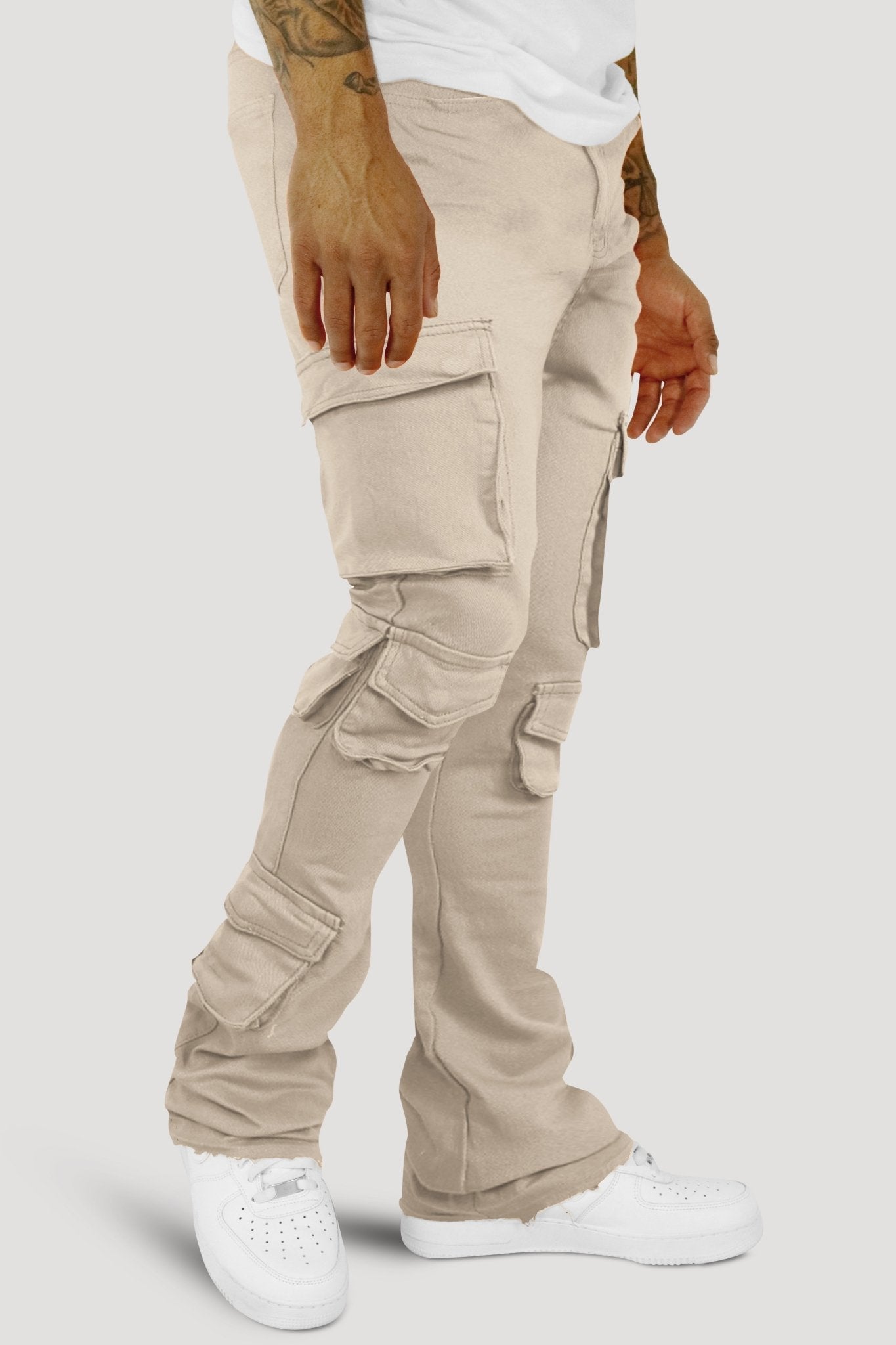 Vortex Cargo Stacked Denim (Grey)