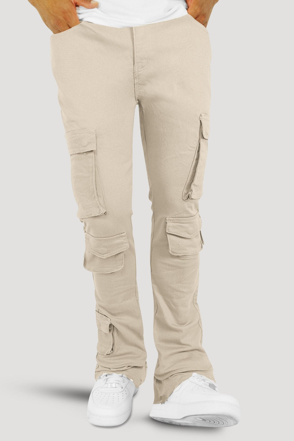 Vortex Cargo Stacked Denim (Grey)