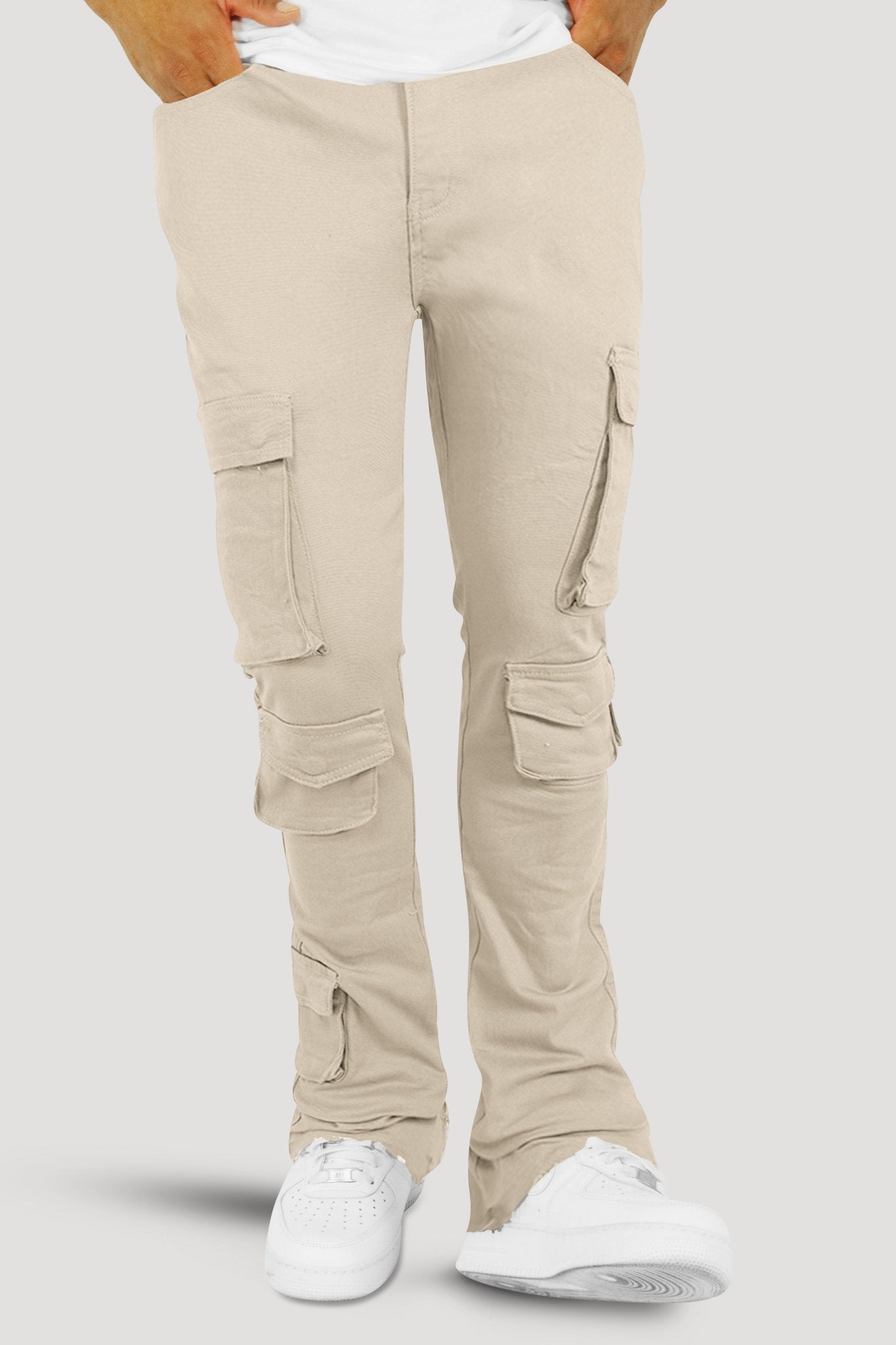 Vortex Cargo Stacked Denim (Grey)
