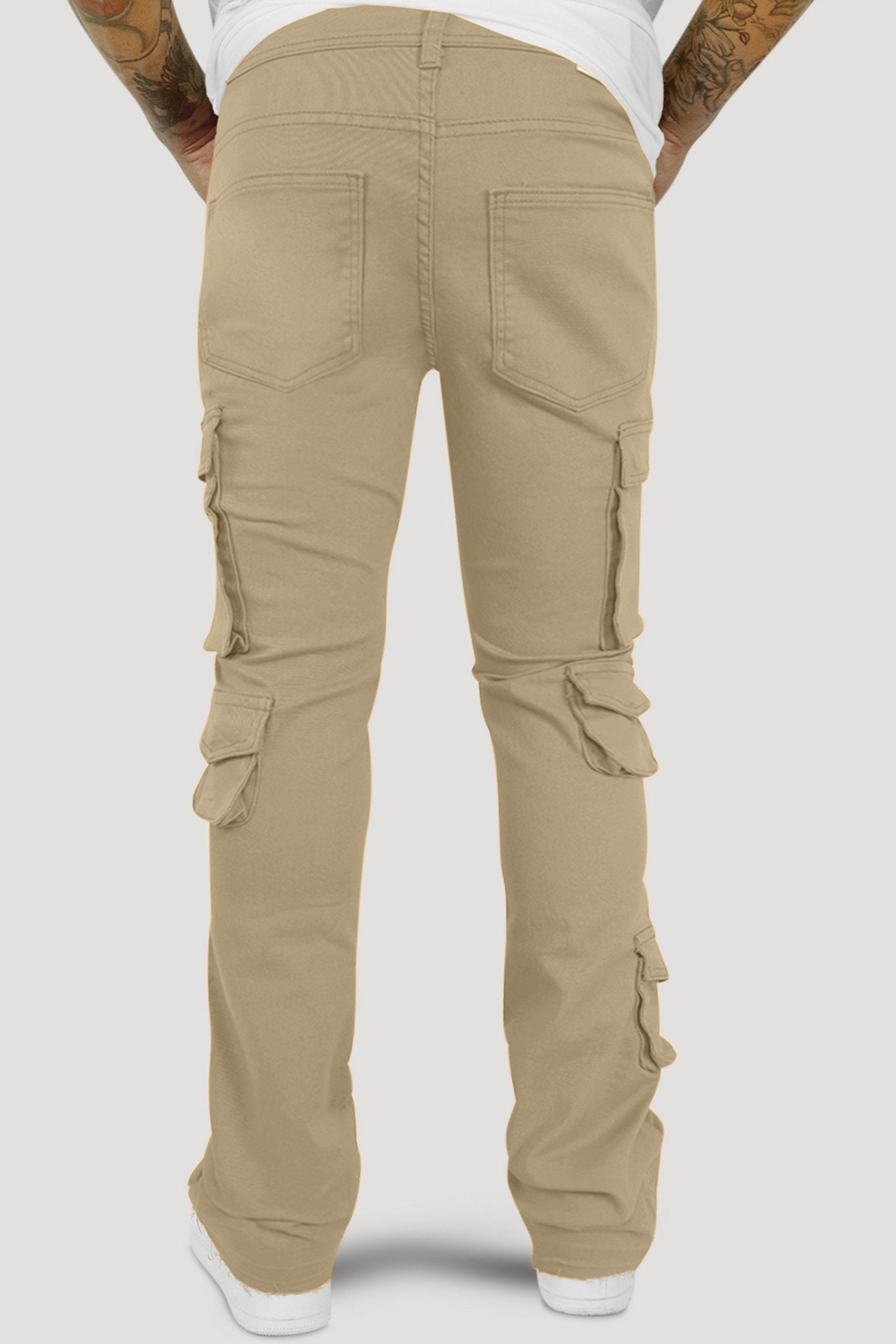 Vortex Cargo Stacked Denim (Khaki)