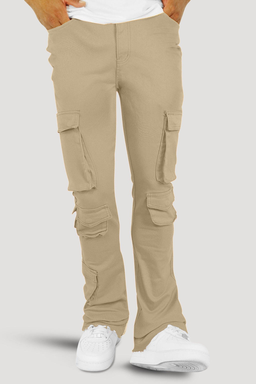 Vortex Cargo Stacked Denim (Khaki)