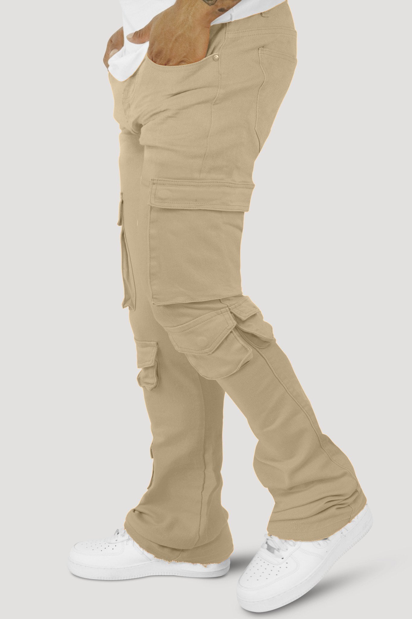 Vortex Cargo Stacked Denim (Khaki)