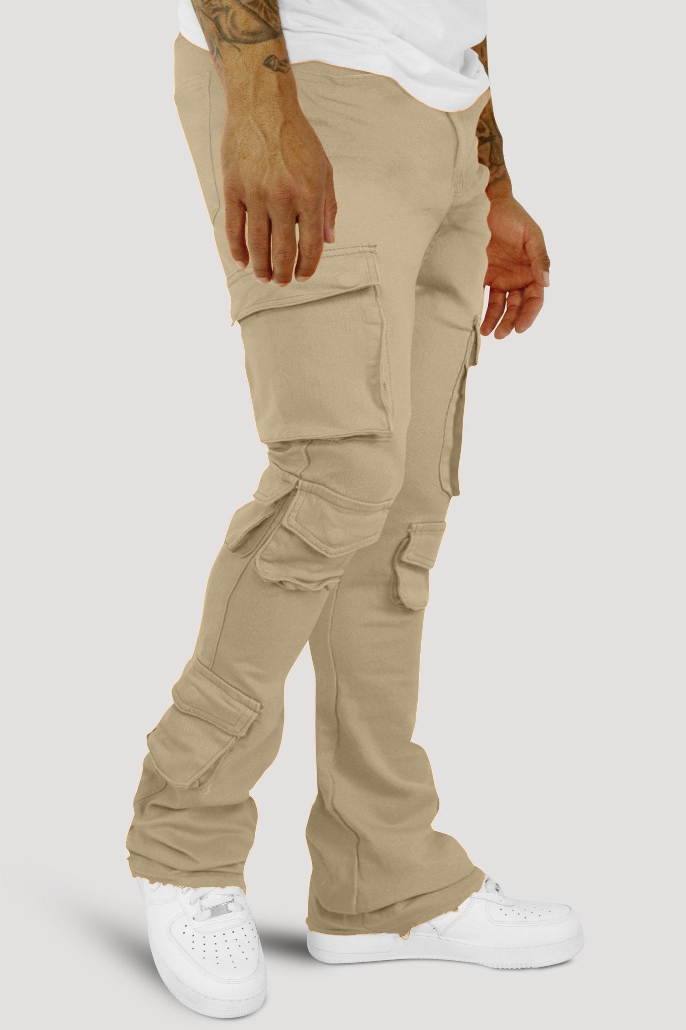 Vortex Cargo Stacked Denim (Khaki)