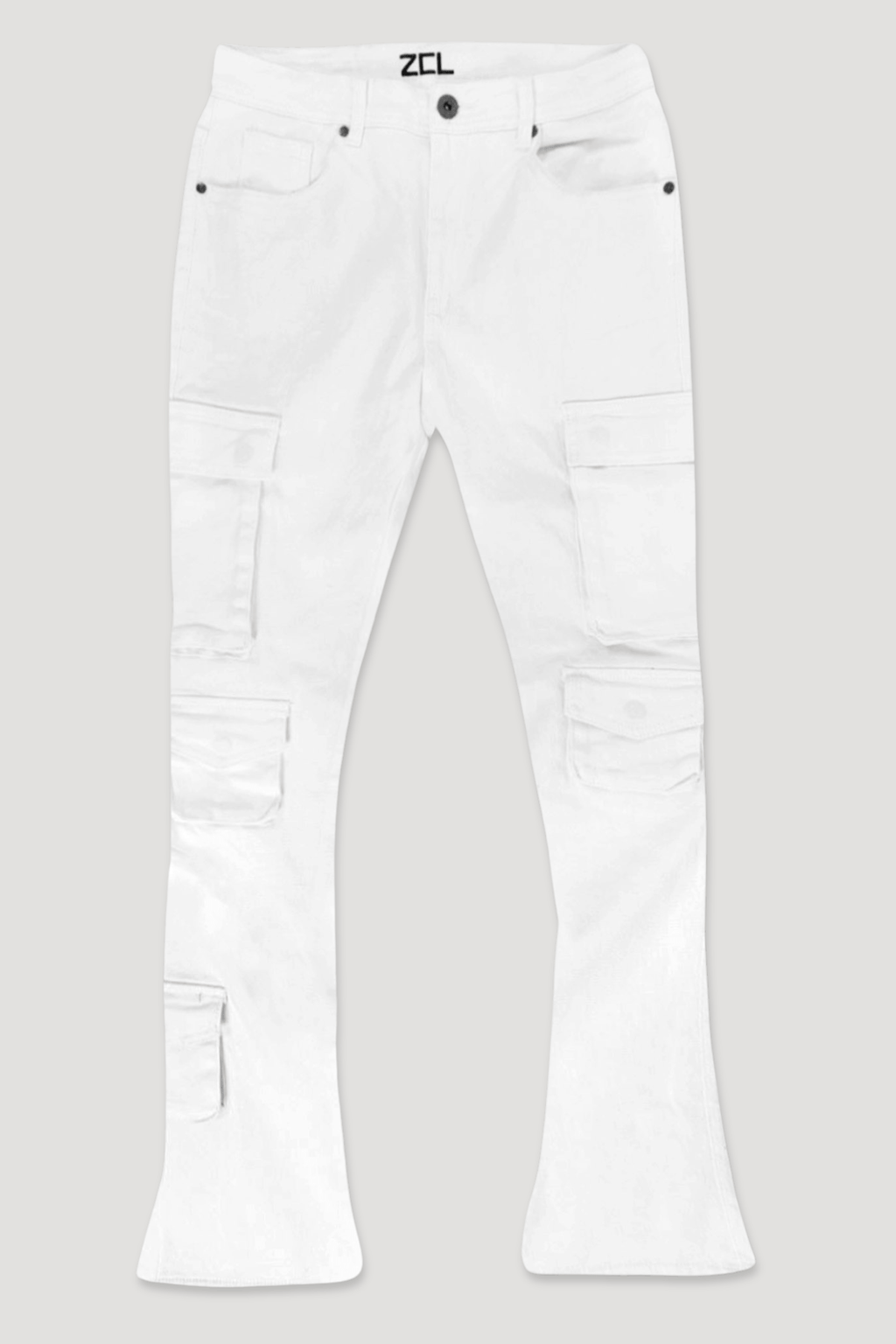 Vortex Cargo Stacked Denim (White)
