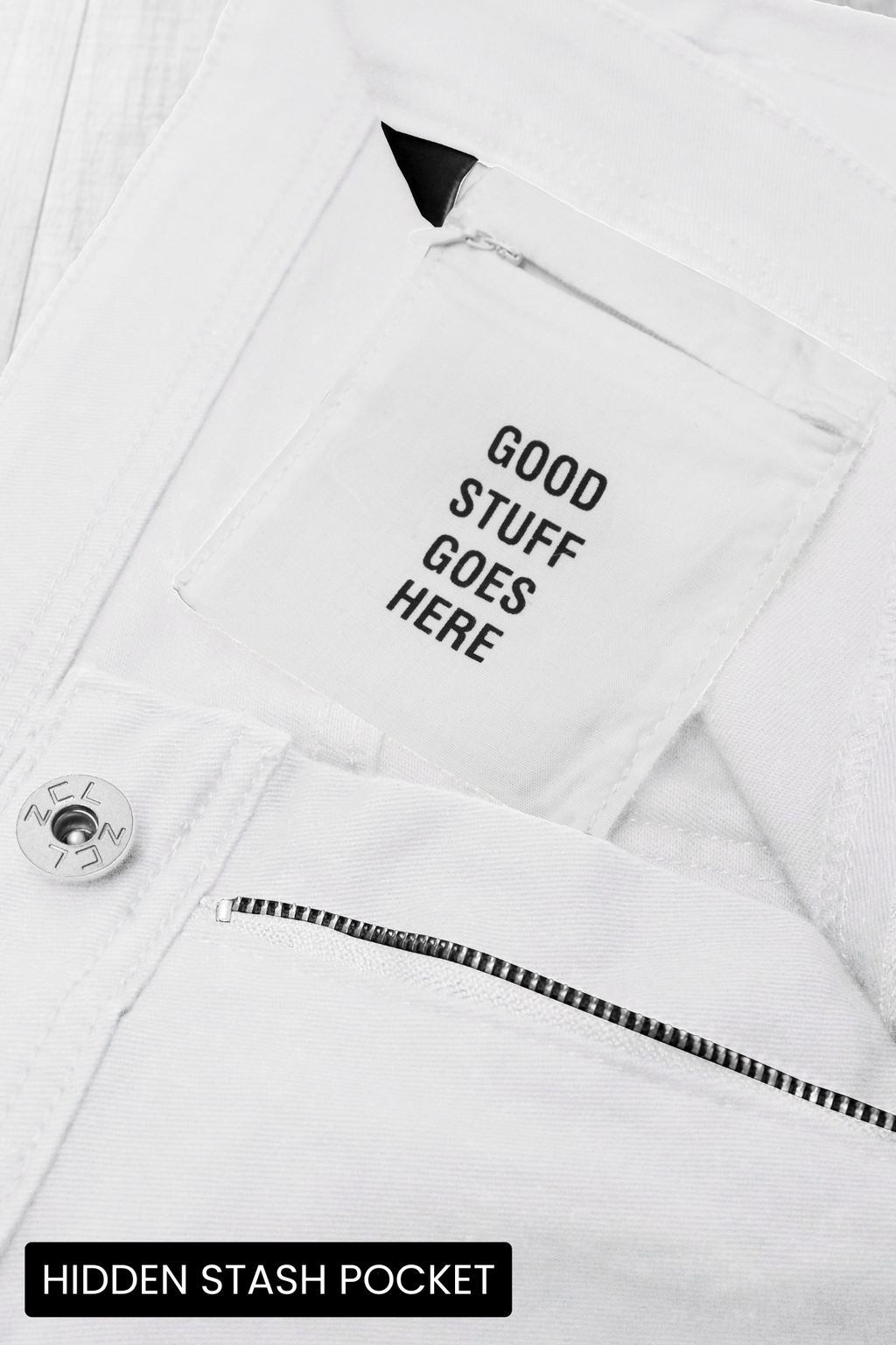 Vortex Cargo Stacked Denim (White)