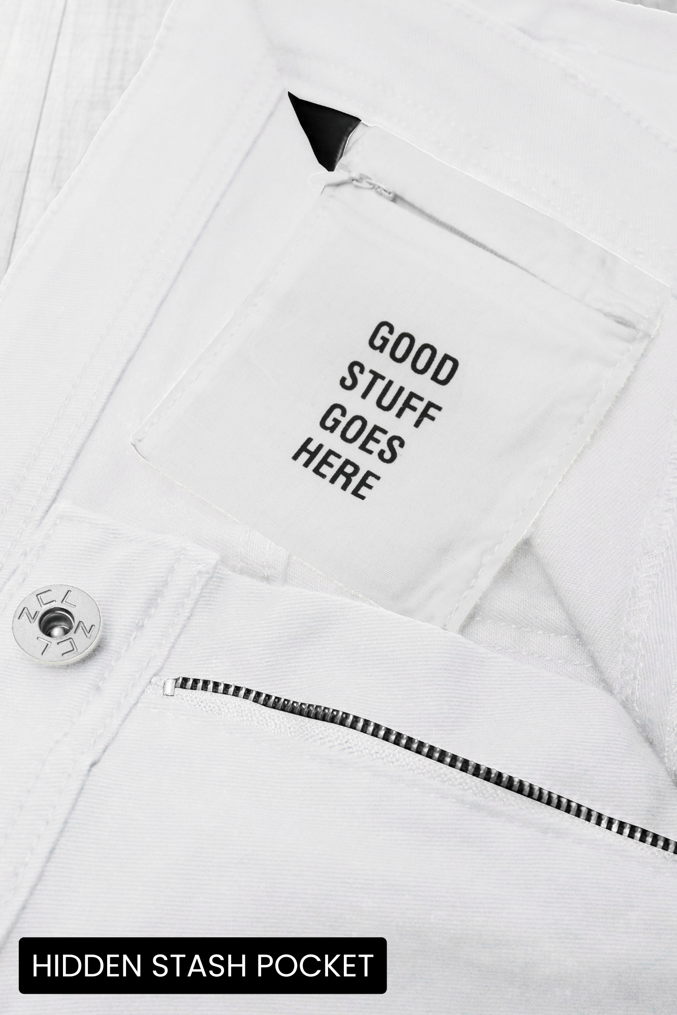 Vortex Cargo Stacked Denim (White)