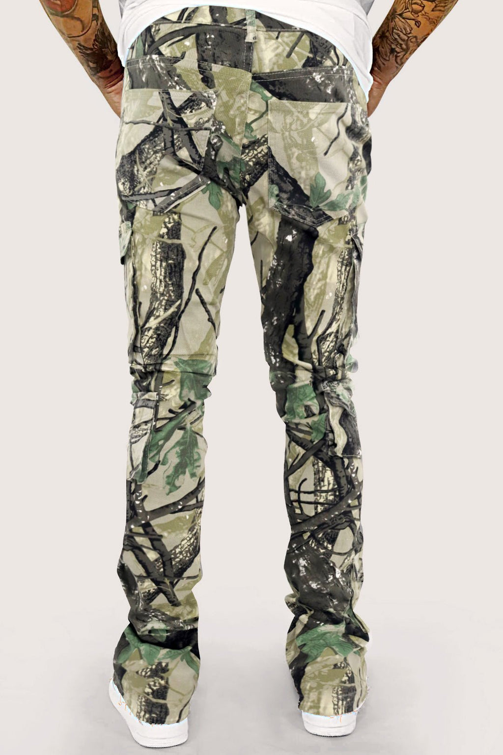 Vortex Cargo Stacked Denim (Woodland Camo)