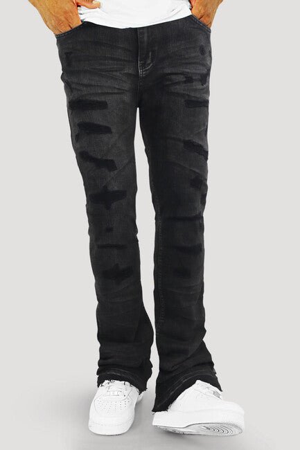 Vortex Stacked Denim (Black Bleach Wash)