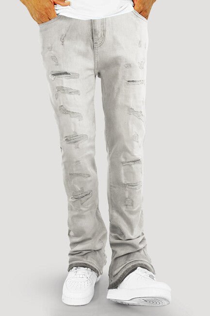 Vortex Stacked Denim (Grey Bleach Wash)