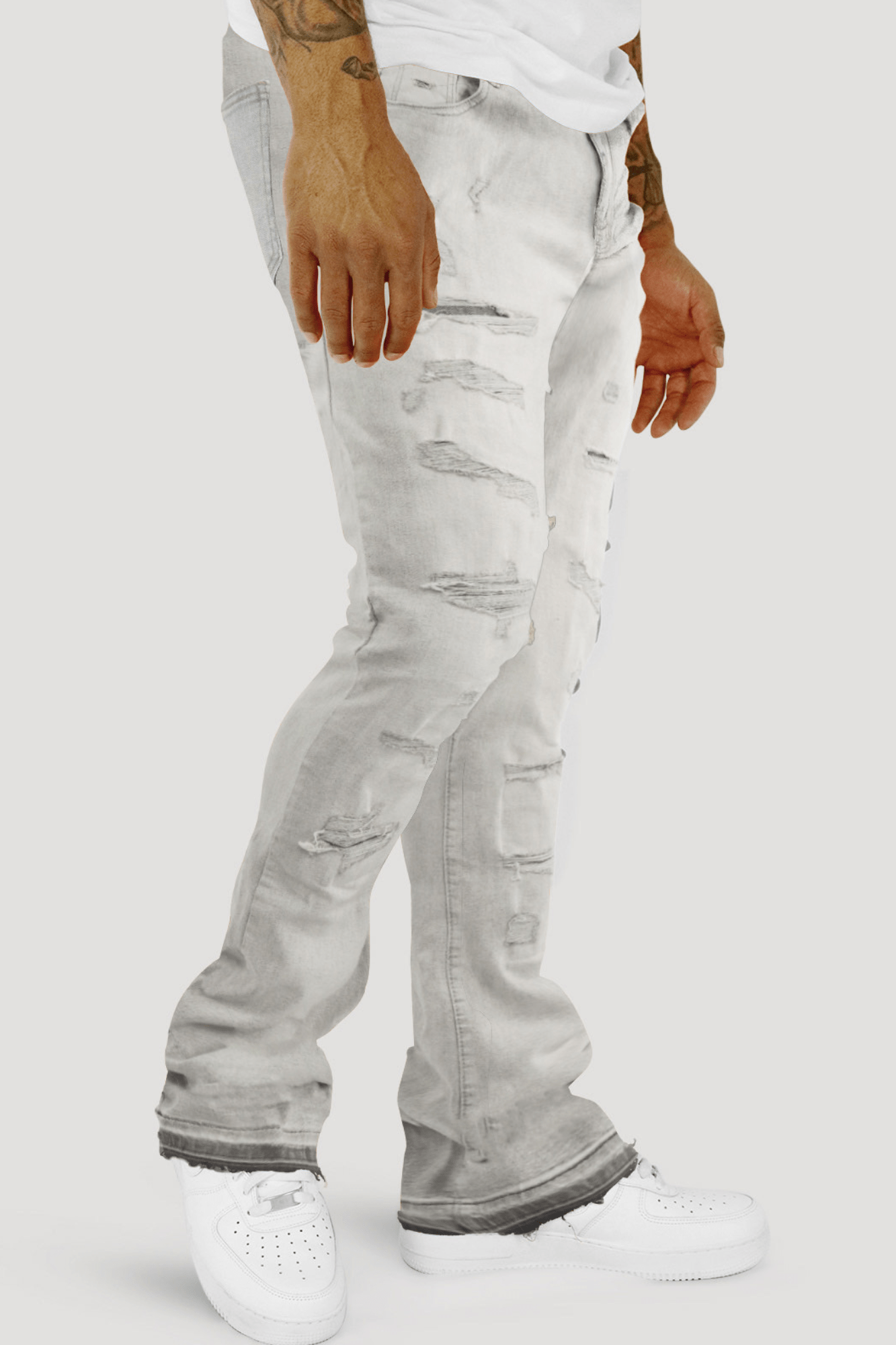 Vortex Stacked Denim (Grey Bleach Wash)