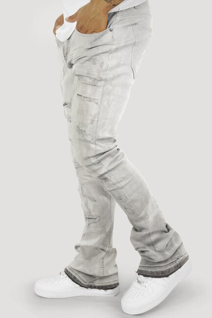 Vortex Stacked Denim (Grey Bleach Wash)
