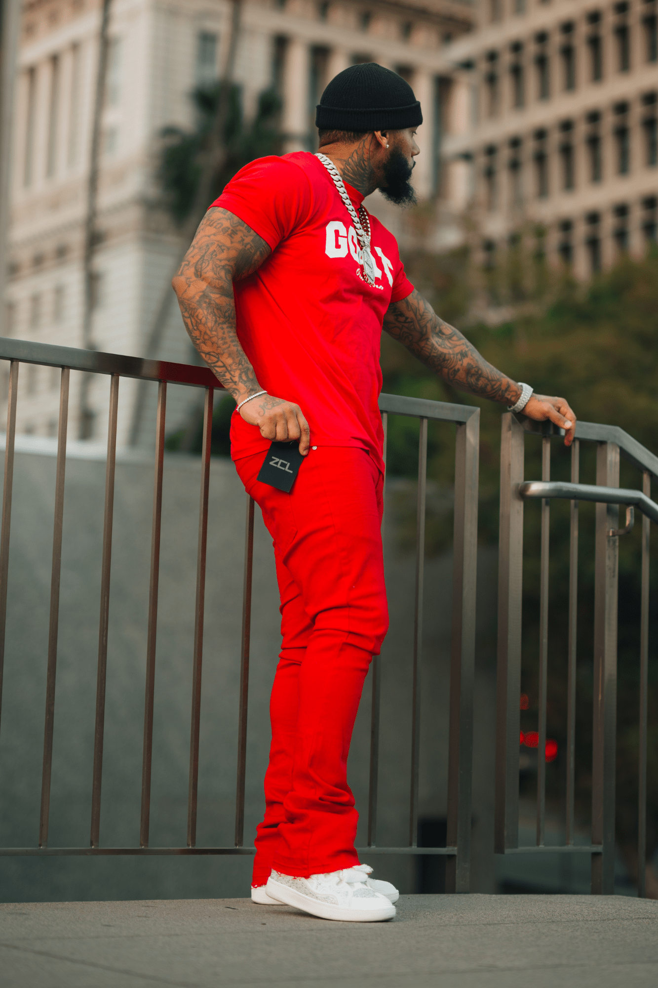 Vortex Stacked Denim (Red)