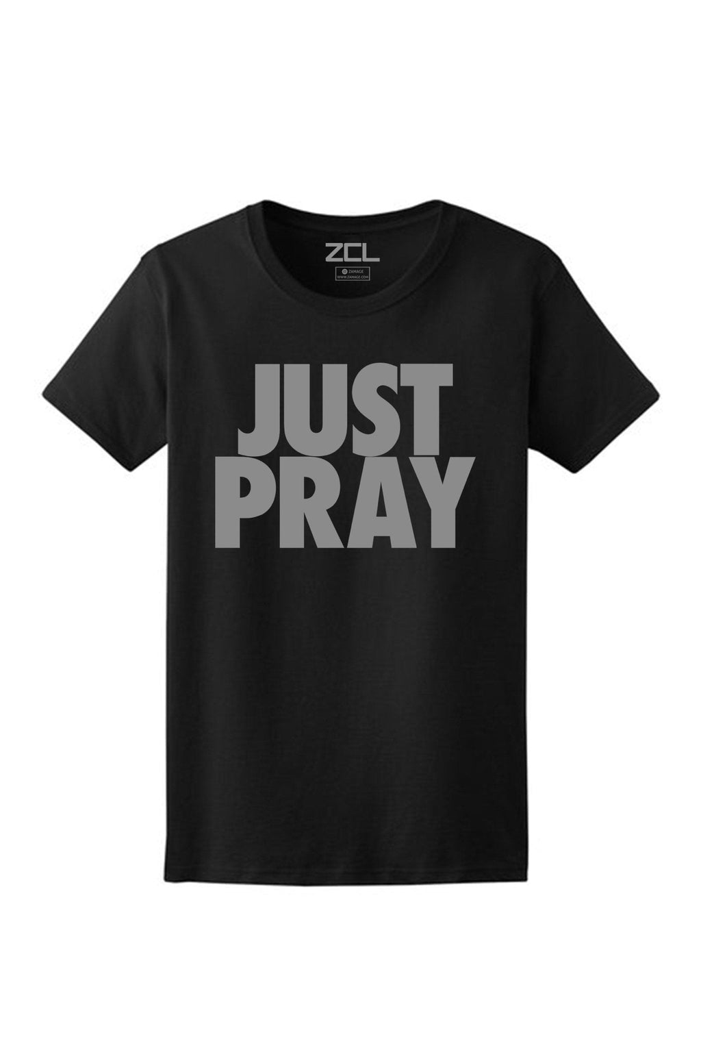 Women's Just Pray Tee (Grey Logo)