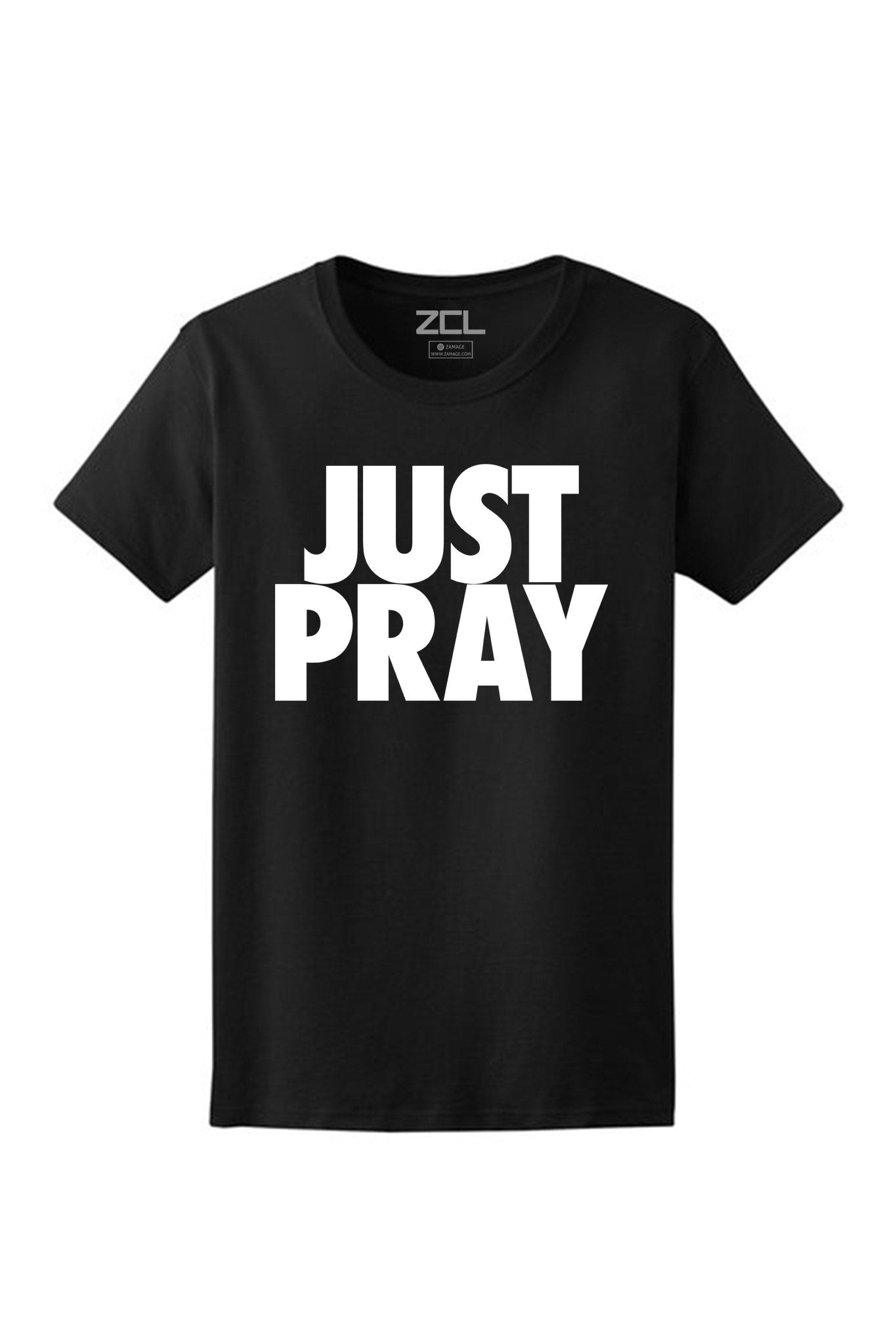 Women's Just Pray Tee (White Logo)