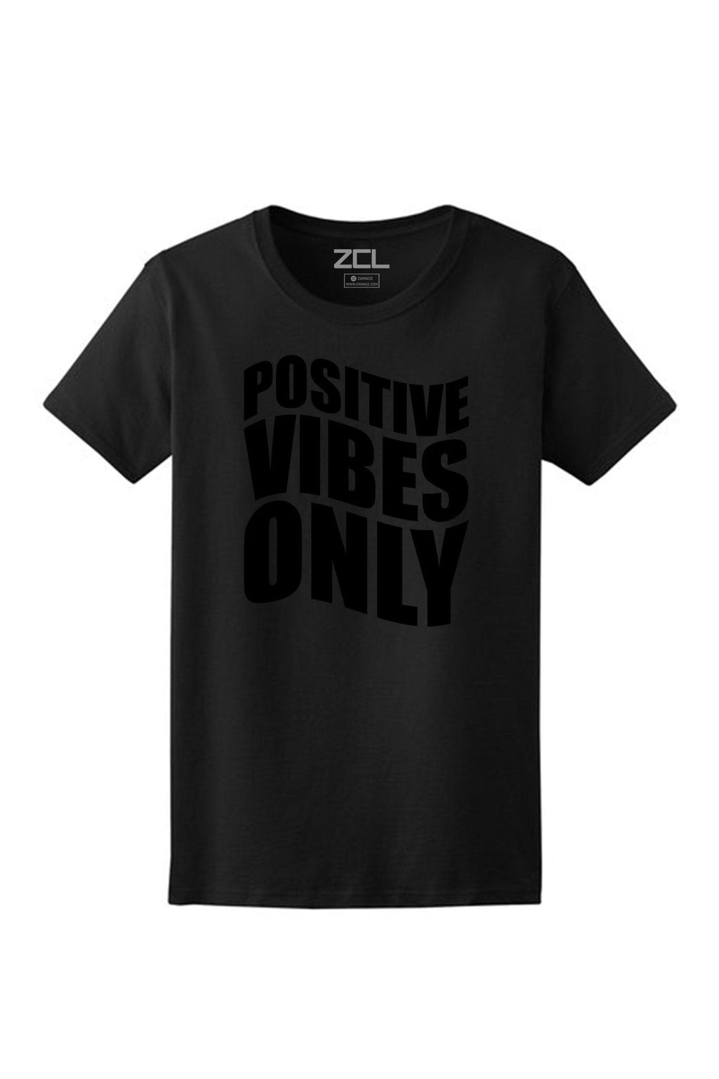 Women's Positive Vibes Only Tee (Black Logo)