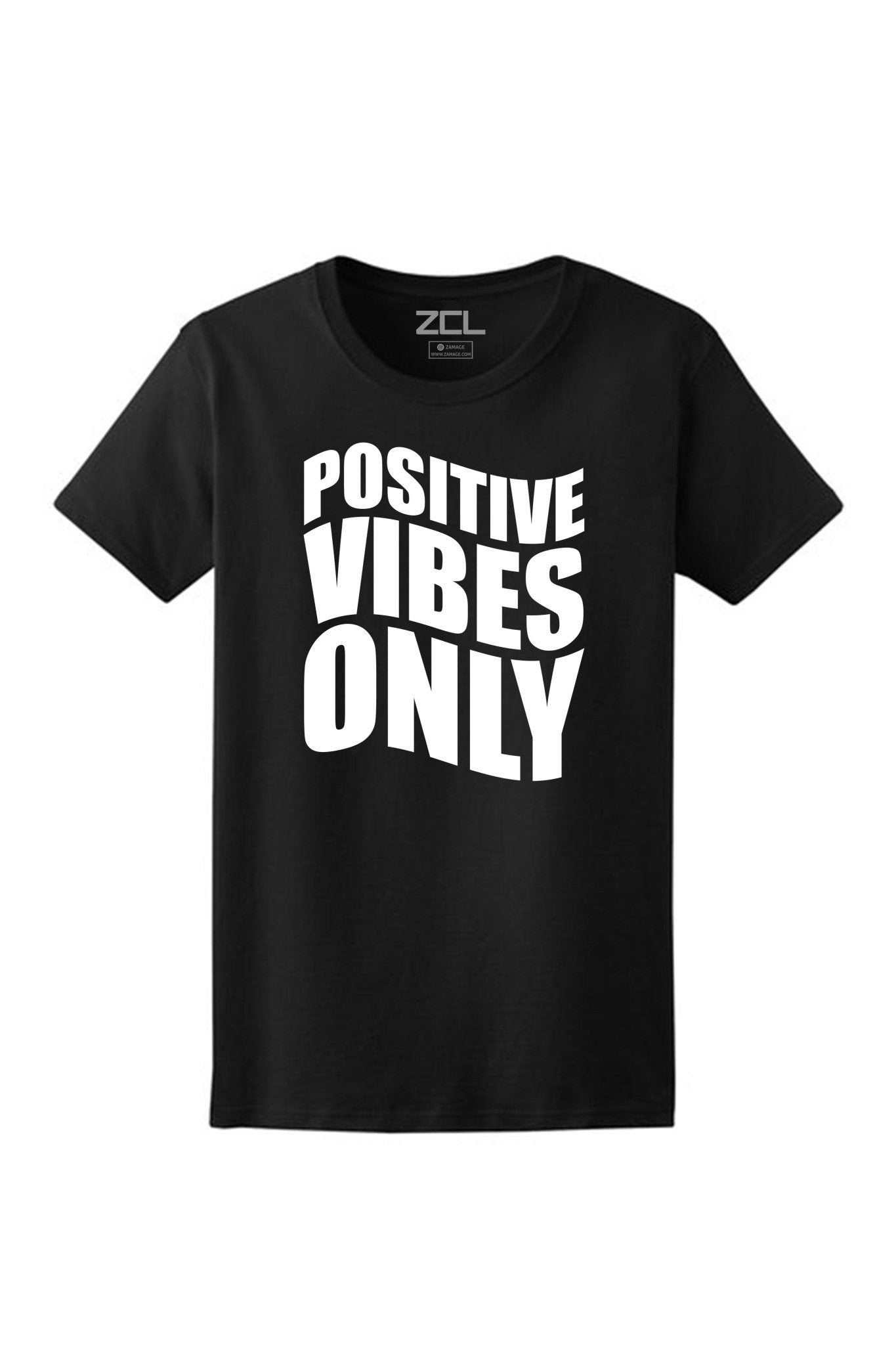 Women's Positive Vibes Only Tee (White Logo)
