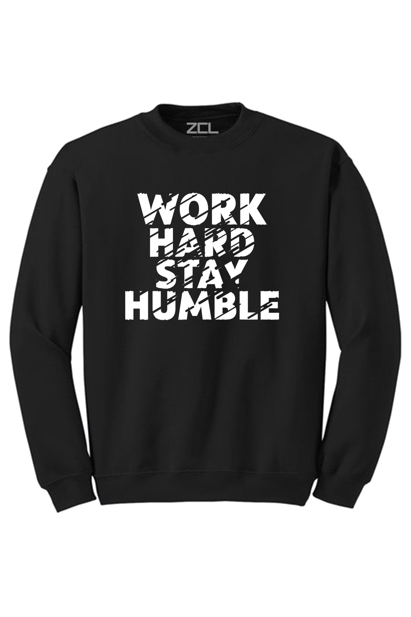 Work Hard Stay Humble Crewneck Sweatshirt (White Logo)