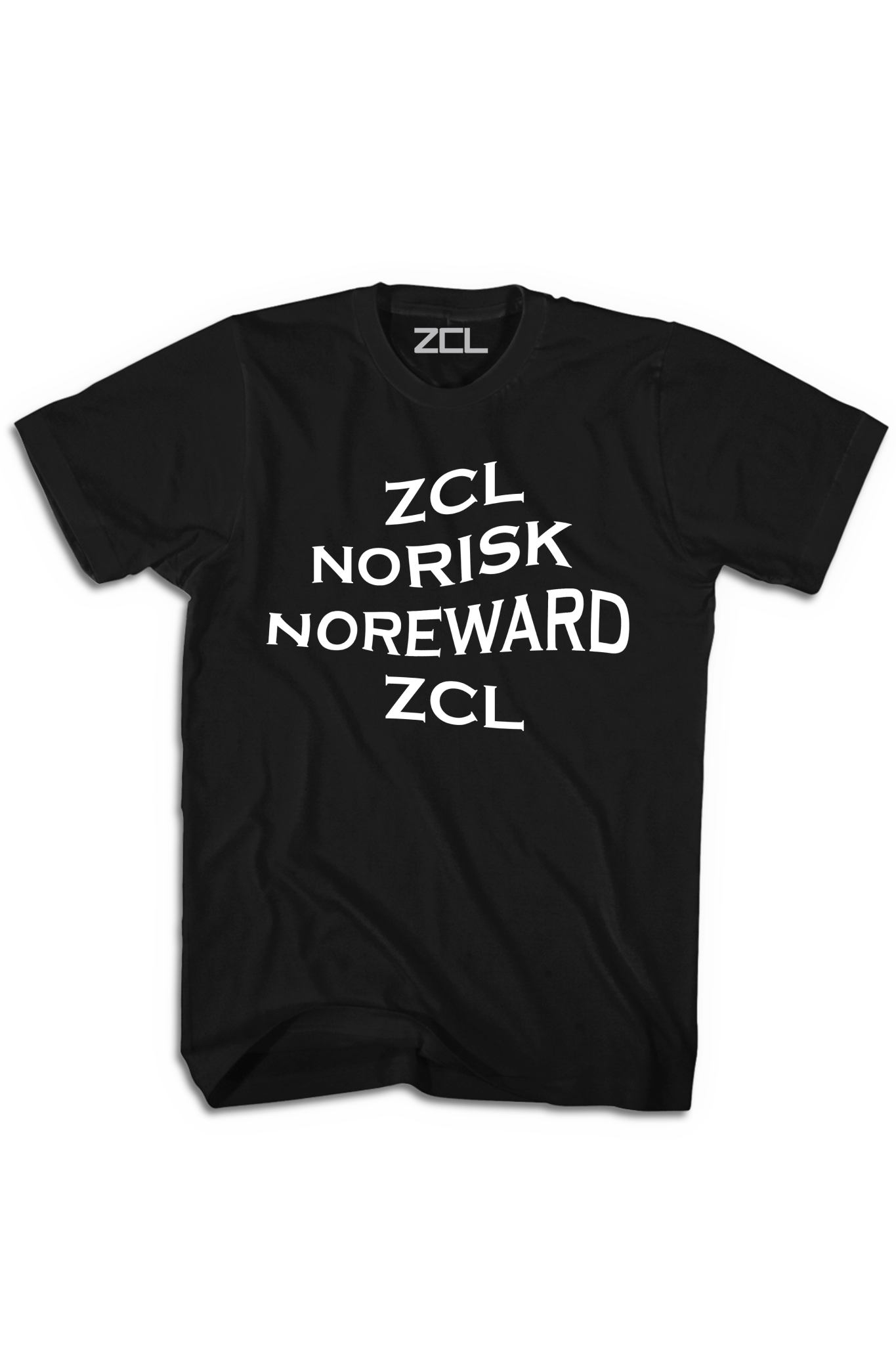 ZCL Stacked No Risk No Reward Tee (Black)